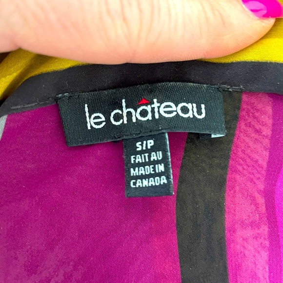 Le Chateau multi coloured sheer blouse. - Picture 3 of 3
